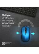 promate 2.4G Portable Optical Tracking Mouse with Mini USB Receiver, 800/1200/1600 DPI Switch, 10m Working Range and 6 Programmable Buttons Blue - 201215