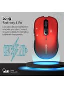 promate 2.4G Portable Optical Tracking Mouse with Mini USB Receiver, 800/1200/1600 DPI Switch, 10m Working Range and 6 Programmable Buttons Red - 201219