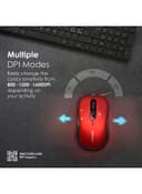 promate 2.4G Portable Optical Tracking Mouse with Mini USB Receiver, 800/1200/1600 DPI Switch, 10m Working Range and 6 Programmable Buttons Red - 201220