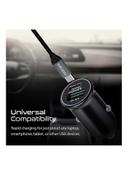 promate 60W Super-Fast Type-C Power Delivery Car Charger with 18W Quick Charge 3.0 USB Port Black - SW1hZ2U6NTEyMzI0