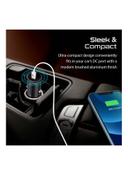 promate 60W Super-Fast Type-C Power Delivery Car Charger with 18W Quick Charge 3.0 USB Port Black - SW1hZ2U6NTEyMzI2