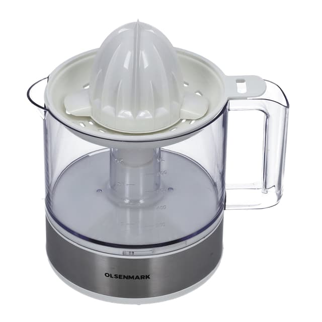 Olsenmark Citrus Juicer with Two Cones, 0.8L Capacity, OMCJ1818 | Transparent Jug & One Filter | Healthy Fresh Natural Juice Of Orange, Lemon & More