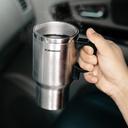 Olsenmark Car Electric Travel Mug, 0.5L Capacity, OMCK2482 - High Quality Stainless Steel, Anti -Slip Sponge Design, Food Grade PP Material, Durable Cigarette Lighter Cable - SW1hZ2U6NDQ5MzM0