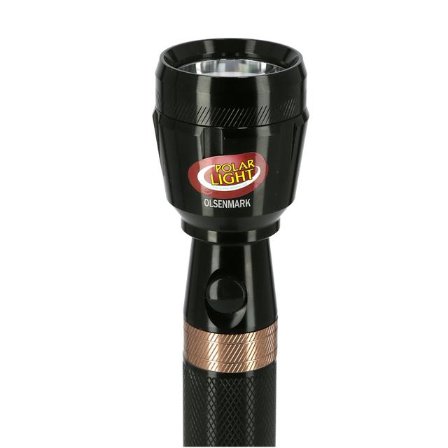 Olsenmark Rechargeable Led Flashlight, 288 Mm - Super Bright Cree- Led Torch Light - Built-In Battery