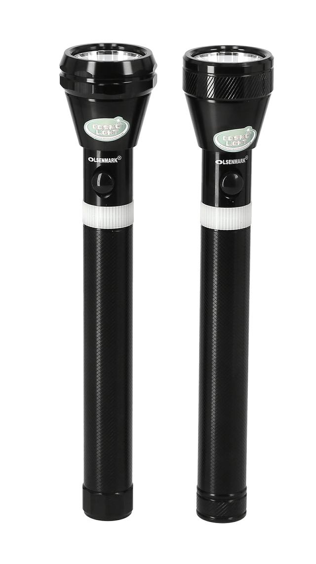 Olsenmark Rechargeable Led Flashlight - 2 Pcs - Super Bright Torch Light - Built-In 1900Mah Battery - SW1hZ2U6NDUxNzcw