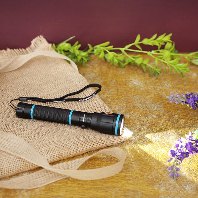 Olsenmark Rechargeable Led Water Proof Flashlight, 152 Mm - 1000M Distance - Waterproof Hyper Bright - SW1hZ2U6NDUxOTM0