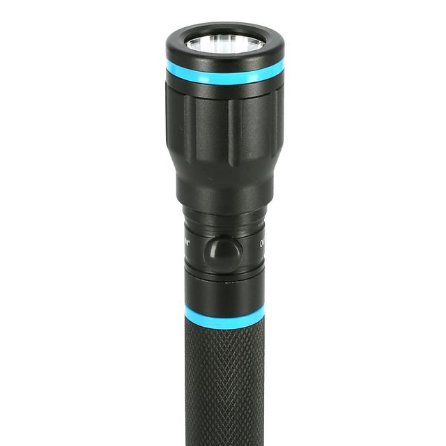 Olsenmark Rechargeable Led Water Proof Flashlight, 152 Mm - 1000M Distance - Waterproof Hyper Bright