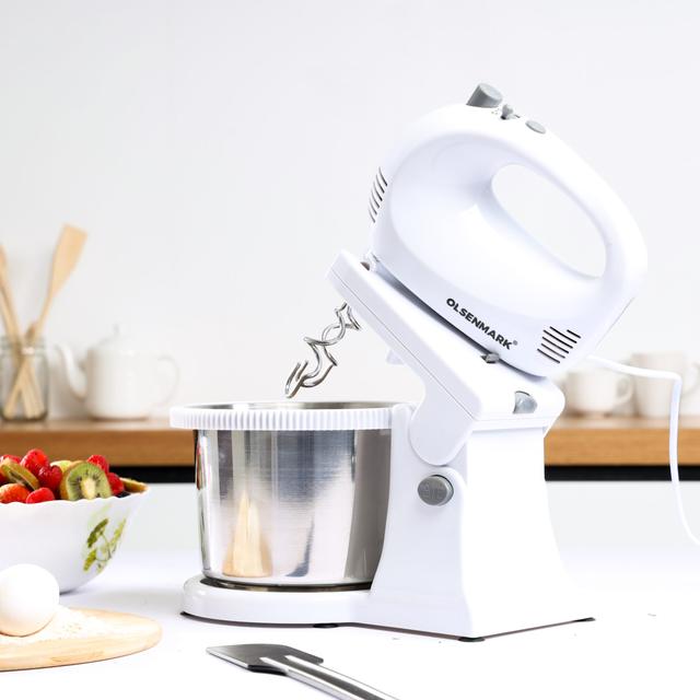 Olsenmark Stand Mixer - 300W Powerful Motor - 5 Speed Control - Stainless Steel Bowl - Chromed Beater - SW1hZ2U6NDU1MTIw