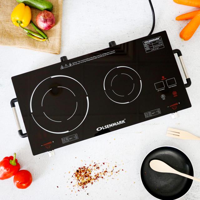 Olsenmark Double Burner Infrared Cooker - Portable- Isolated Handles - Overheat Protection - SW1hZ2U6NDQ1NzEz