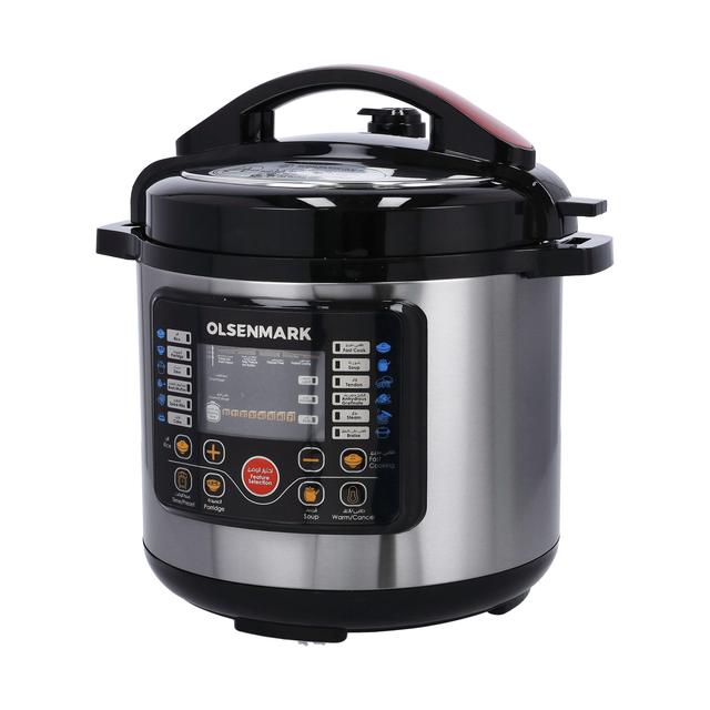 Olsenmark Electric Digital Pressure Cooker, 1000W, OMMC2436 - Digital Timer Control,12 Pre-Set Cooking Menu,7 Safety Guard Multi Cooker,6L Capacity,2 Years Warranty - SW1hZ2U6NDQzMzQ2