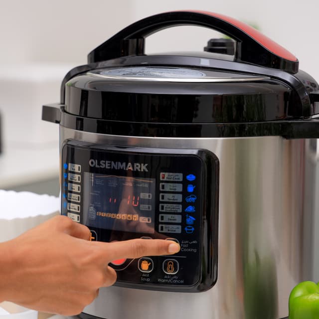 قدر ضغط كهربائي 6 لتر 12 برنامج اولزنمارك Olsenmark Electric Digital Pressure Cooker, 1000W - 191700