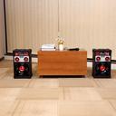 Olsenmark Professional Speaker System, 2.0 Ch With Usb, Sd, Fm & Mic - Master Volume/Bass/Treble/Mic - SW1hZ2U6NDQ3NTcw