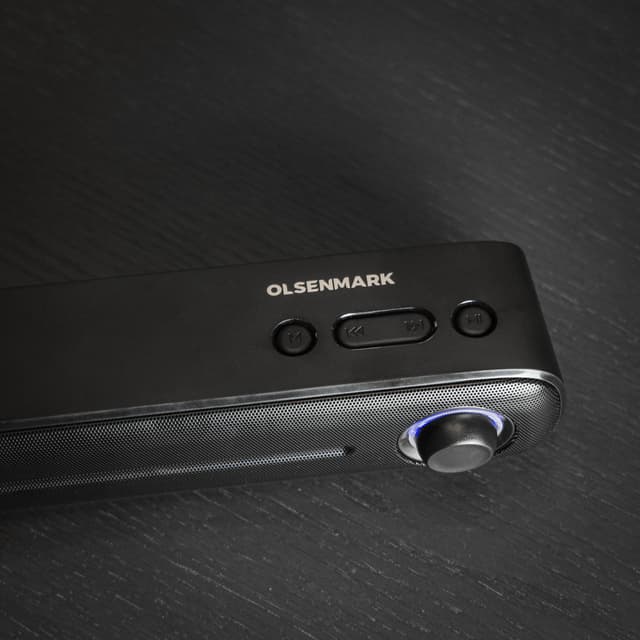 Olsenmark Wireless speaker, 2.0CH Bluetooth Speaker, OMMS1287 | Bluetooth/ FM/ USB/ TF Card/ AUX Input/ TWS | 2x6W Speaker | Mini Sound Bar for PC/ Home Theater