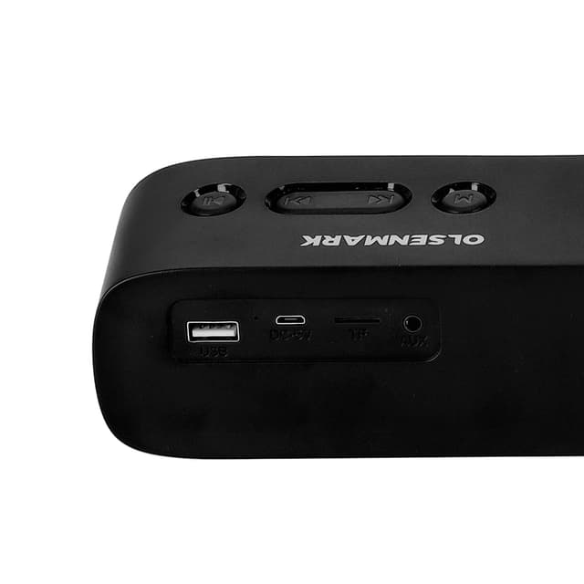 Olsenmark Wireless speaker, 2.0CH Bluetooth Speaker, OMMS1287 | Bluetooth/ FM/ USB/ TF Card/ AUX Input/ TWS | 2x6W Speaker | Mini Sound Bar for PC/ Home Theater