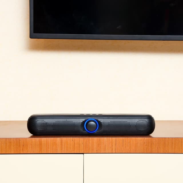 Olsenmark Wireless Speaker, 2.0Ch Bluetooth Speaker, OMMS1288 | Bluetooth/ FM/ USB/ TF Card/ AUX Input/ TWS | 2x6W Speaker | Mini Sound Bar for PC/ Home Theater