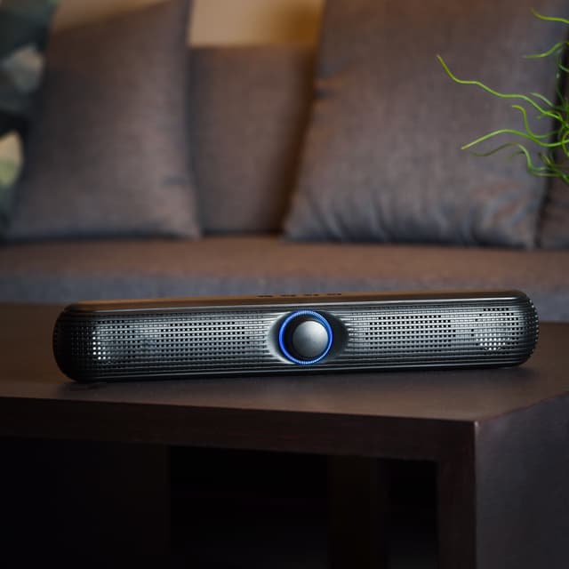 Olsenmark Wireless Speaker, 2.0Ch Bluetooth Speaker, OMMS1288 | Bluetooth/ FM/ USB/ TF Card/ AUX Input/ TWS | 2x6W Speaker | Mini Sound Bar for PC/ Home Theater