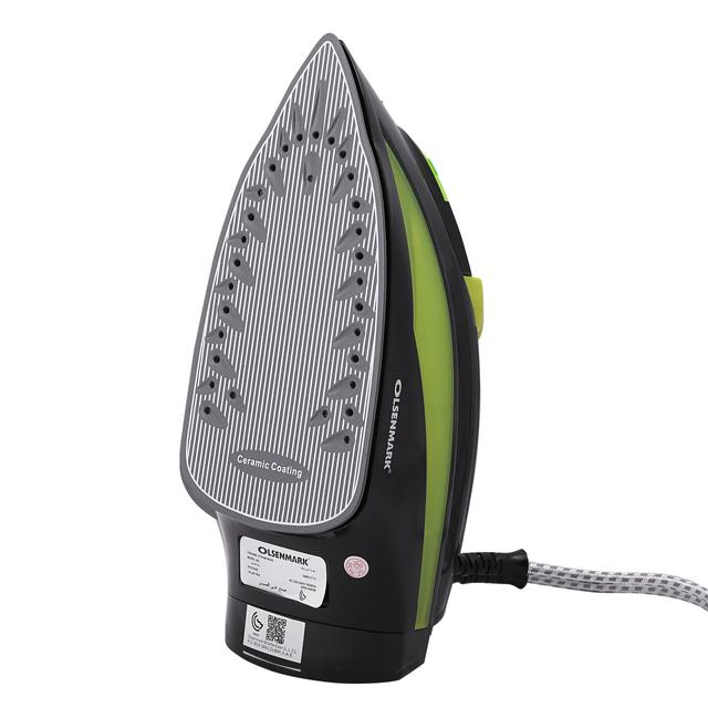 Olsenmark Ceramic Wet And Dry Steam Iron - Ceramic Soleplate - Steam/Dry/Spray/Burst Function - SW1hZ2U6NDUxMjE4