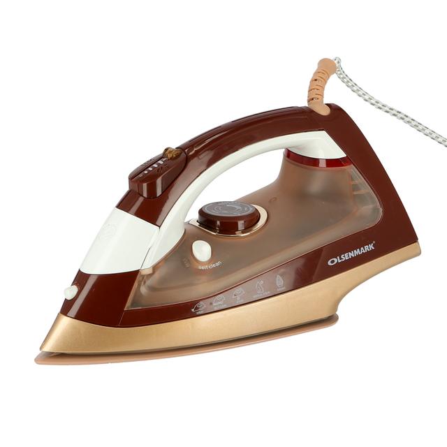 Olsenmark Ceramic Steam Iron - Dry/Spray/Vertical Steam - Adjustable Temperature - 360 Degree Swivel - SW1hZ2U6NDUxMTgw