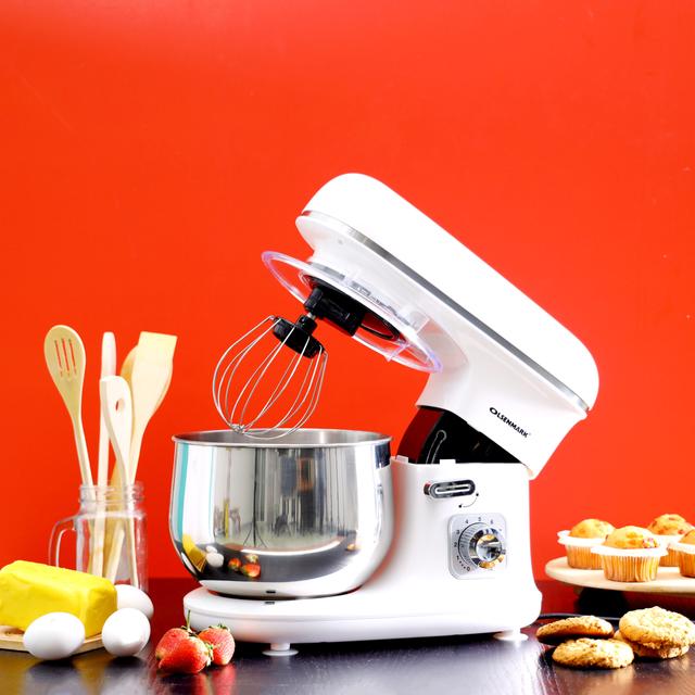 Olsenmark Stand Mixer With Stainless Steel Bowl, 4 In 1, 1100W - SW1hZ2U6NDU1MTMz