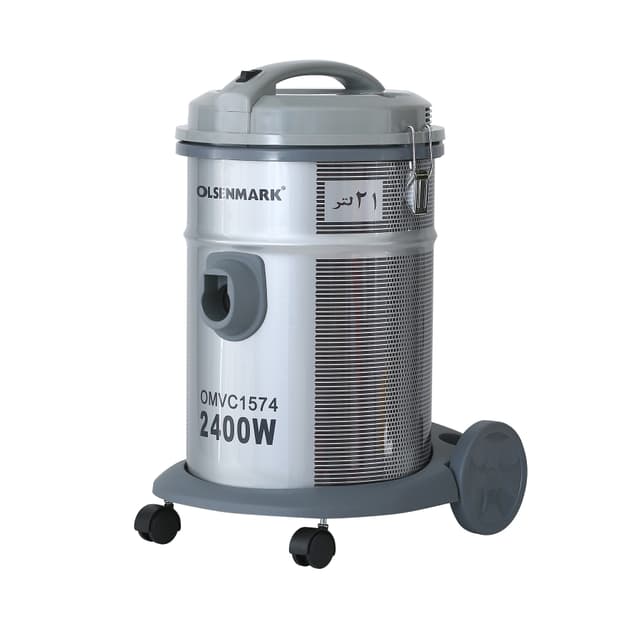 Olsenmark Drum Vacuum Cleaner, 2400W - Air Flow Control On Handle - Blow Function - Dust Full Indicator - 190226