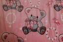 PARRY LIFE 2 Ply Super Soft Flannel Light Pink Teddy Baby Blanket