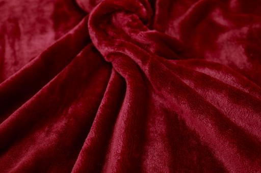 PARA JOHN Acasa Maroon Silky Soft Flannel Fleece Blanket 200X240 - SW1hZ2U6NDY1OTg3