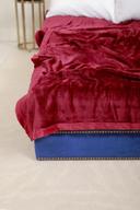 PARA JOHN Acasa Maroon Silky Soft Flannel Fleece Blanket 200X240 - SW1hZ2U6NDY1OTg5