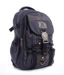 شنطة ظهر متعددة الإستخدامات قياس 18 إنش لون كحلي 18’’ Canvas Leather Backpack Travel Backpack Casual Daypack College Campus - PARA JOHN - SW1hZ2U6NDM4OTU0