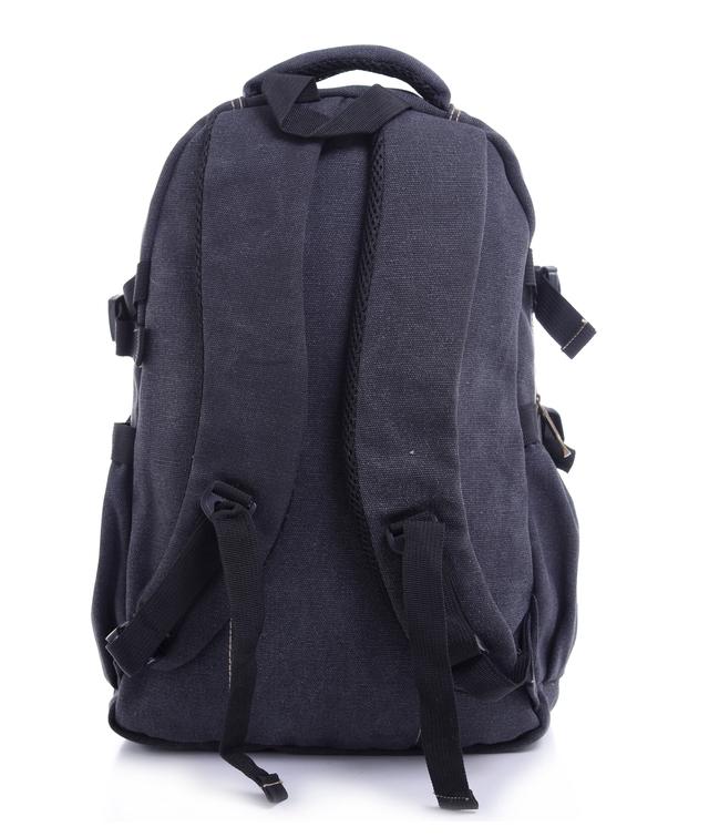PARA JOHN 20'' Canvas Leather Backpack - Travel Backpack/Rucksack - Casual Daypack College Campus - SW1hZ2U6NDM5MDQ5