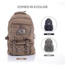 PARA JOHN 20'' Canvas Leather Backpack - Travel Backpack/Rucksack - Casual Daypack College Campus - SW1hZ2U6NDM4OTM2