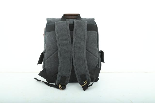 Canvy Leather Canvas Backpack - Vintage Rucksack 16oZ" Laptop Bag - Unisex Laptop Bag - Campus Book-Bag Multipurpose Business Vintage Travel Backpack - School Bag, Casual Rucksack - SW1hZ2U6NDM5Mzk0