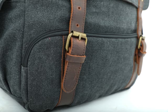 Canvy Leather Canvas Backpack - Vintage Rucksack 16oZ" Laptop Bag - Unisex Laptop Bag - Campus Book-Bag Multipurpose Business Vintage Travel Backpack - School Bag, Casual Rucksack