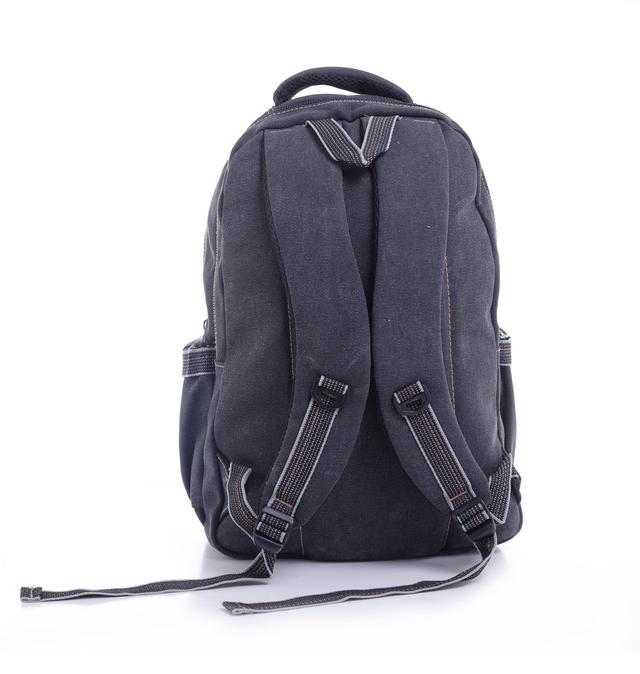PARA JOHN 20'' Canvas Leather Backpack - Travel Backpack/Rucksack - Casual Daypack College Campus - SW1hZ2U6NDM5MTAy