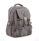 PARA JOHN 18'' Canvas Leather Backpack - Travel Backpack/Rucksack - Casual Daypack College Campus - SW1hZ2U6NDM4OTk4