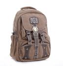 شنطة ظهر متعددة الإستخدامات قياس 18 إنش لون رمادي 18’’ Canvas Leather Backpack Travel Backpack Casual Daypack College Campus - PARA JOHN - SW1hZ2U6NDM5MDI1