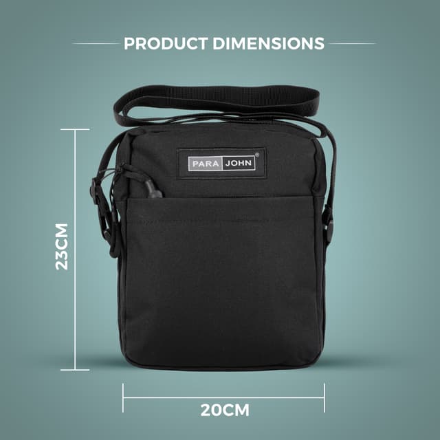 شنطة يد متعددة الإستخدامات لون أسود CITY POUCH - PARA JOHN