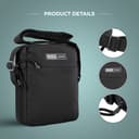 شنطة يد متعددة الإستخدامات لون أسود CITY POUCH - PARA JOHN