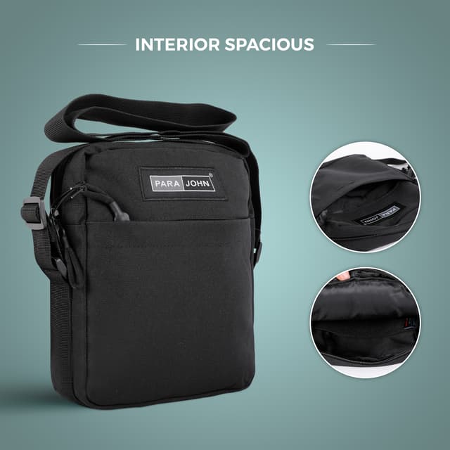 شنطة يد متعددة الإستخدامات لون أسود CITY POUCH - PARA JOHN