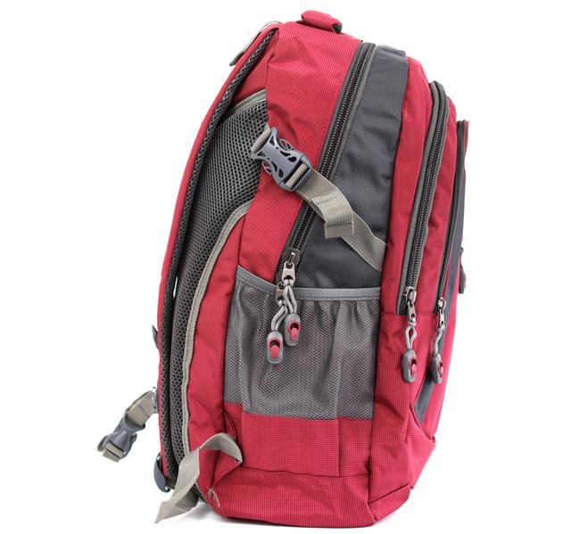 شنطة ظهر متعددة الإستخدامات مقاس 18 – أحمر  PARA JOHN Backpack Rucksack Travel Laptop Backpack - SW1hZ2U6NDUzNjg4