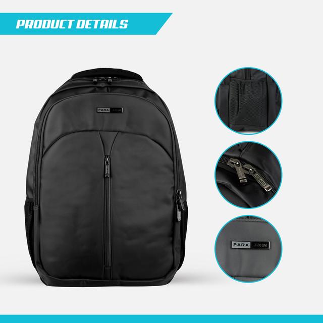 شنطة ظهر متعددة الإستخدامات بقياس 19 إنش لون أسود Backpack, 19'' Rucksack - Travel Laptop Backpack/Rucksack - Hiking Travel Camping Backpack - SW1hZ2U6NDUzODEz