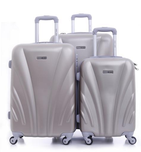 PARA JOHN Palma 3 Pcs Trolley Luggage Set, Golden - SW1hZ2U6NDM3NDI3