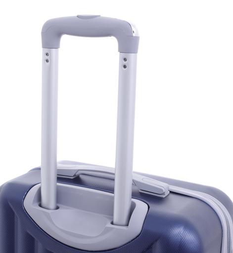 طقم حقائب سفر 3 حقائب مادة ABS بعجلات دوارة (20 ، 24 ، 28) بوصة أزرق غامق PARA JOHN - Palma 3 Pcs Trolley Luggage Set, Dark Blue - SW1hZ2U6NDM3NDUy