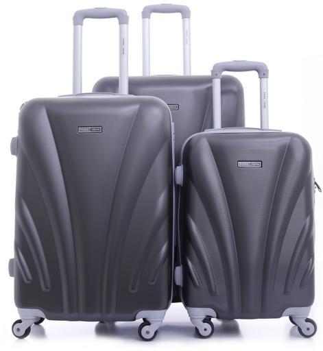 PARA JOHN Palma 3 Pcs Trolley Luggage Set, Grey - SW1hZ2U6NDM3NDYx