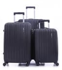 طقم حقائب سفر 3 حقائب مادة ABS بعجلات دوارة (20 ، 24 ، 28) بوصة أسود PARA JOHN - Pabloz 3 Pcs Trolley Luggage Set, Black