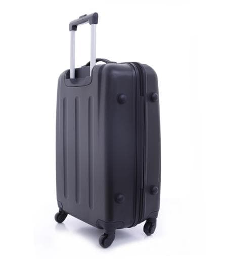 طقم حقائب سفر 3 حقائب مادة ABS بعجلات دوارة (20 ، 24 ، 28) بوصة أسود PARA JOHN - Pabloz 3 Pcs Trolley Luggage Set, Black