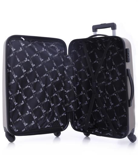 طقم حقائب سفر 3 حقائب مادة ABS بعجلات دوارة (20 ، 24 ، 28) بوصة رمادي PARA JOHN - Pabloz 3 Pcs Trolley Luggage Set, Grey - SW1hZ2U6NDM3MTE5