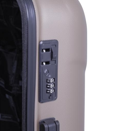 طقم حقائب سفر 3 حقائب مادة ABS بعجلات دوارة (20 ، 24 ، 28) بوصة بيج PARA JOHN - Hardside 3 Pcs Trolley Luggage Set, Champagne