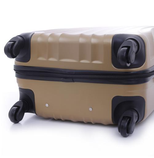 طقم حقائب سفر 3 حقائب مادة ABS بعجلات دوارة (20 ، 24 ، 28) بوصة ذهبي PARA JOHN - Abs Hard Trolley Luggage Set, Golden - SW1hZ2U6NDM3Mzcz
