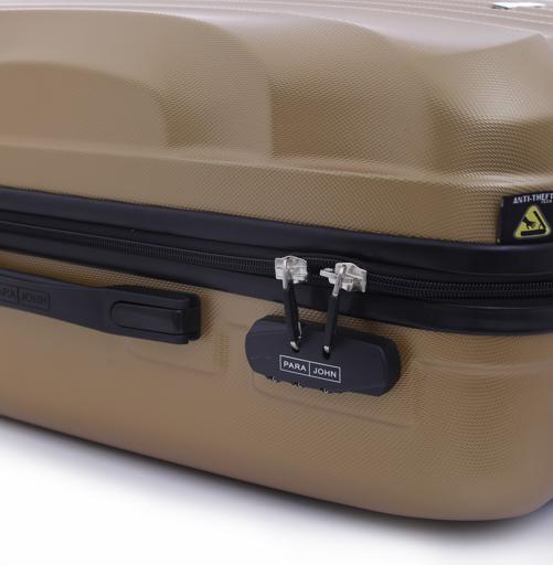 طقم حقائب سفر 3 حقائب مادة ABS بعجلات دوارة (20 ، 24 ، 28) بوصة ذهبي PARA JOHN - Abs Hard Trolley Luggage Set, Golden - SW1hZ2U6NDM3Mzc3