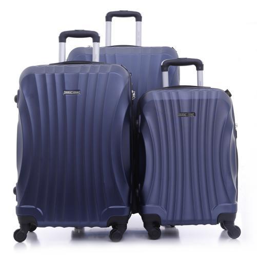 PARA JOHN Abs Hard Trolley Luggage Set, Navy - SW1hZ2U6NDM3Mzgy